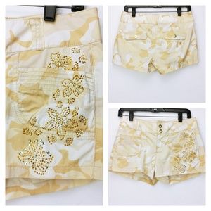 Express Embelleshed camo shorts